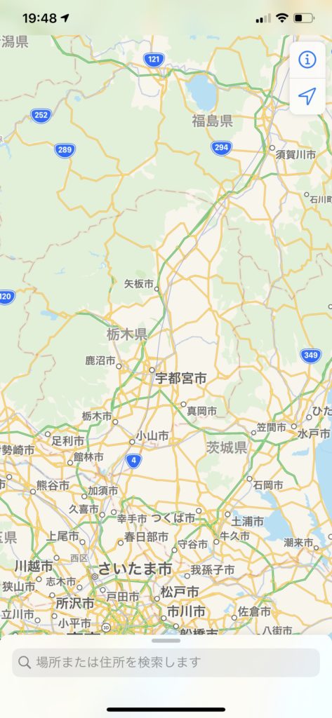 iPhoneのApple標準マップの画面_4